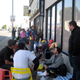 My personal photo of the line for the Lost Underground Art show.